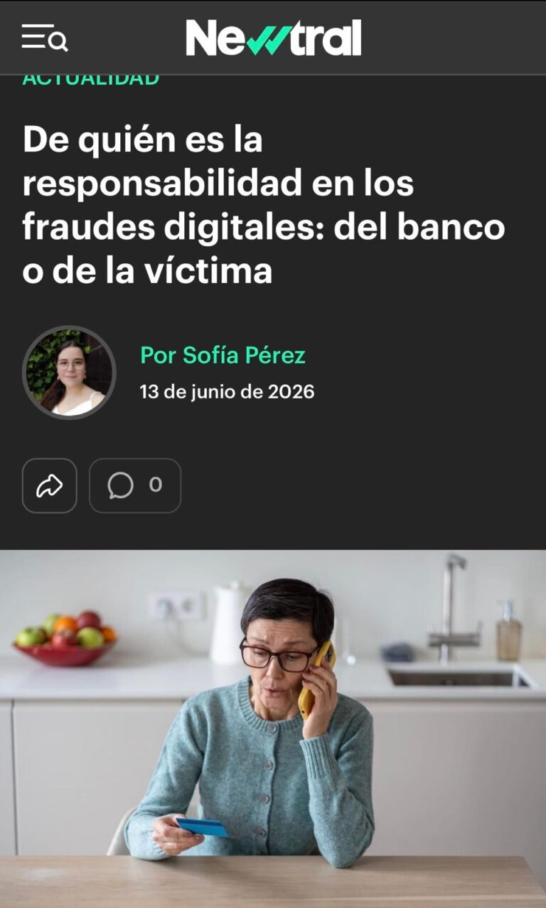Ana M. Valero analizando en Newtral la responsabilidad del banco y del cliente en estafas bancarias